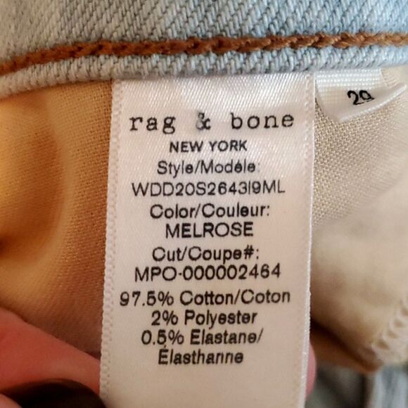 RAG & BONE Dre‎ Low-Rise Slim Boyfriend Jeans Womens Size 29 - Picture 8 of 8